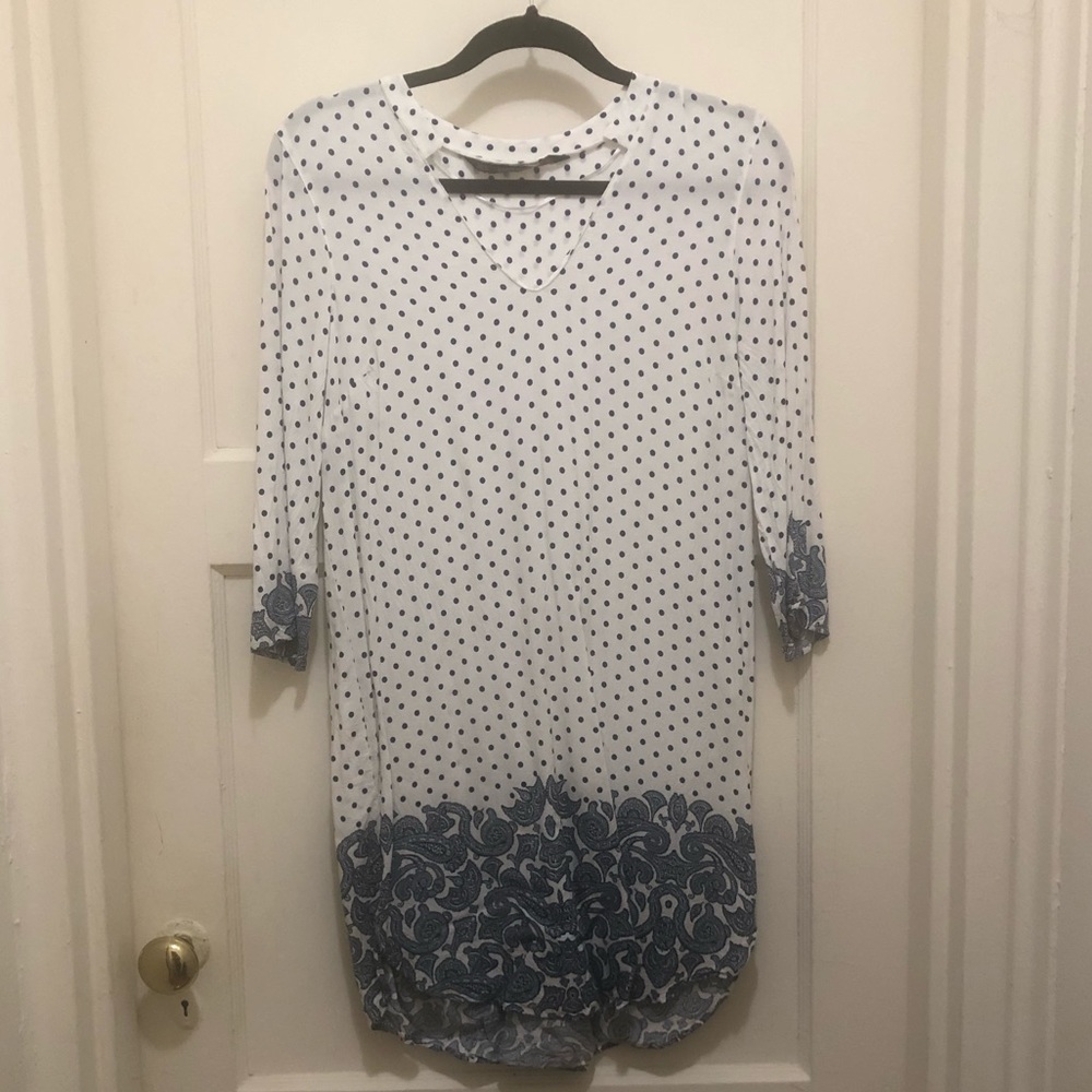 Zara Polka Dot Tunic Shirt Dress